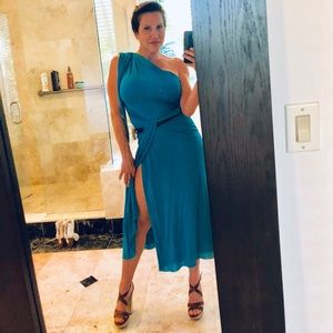 Gucci Vintage Off Shoulder Wrap Dress